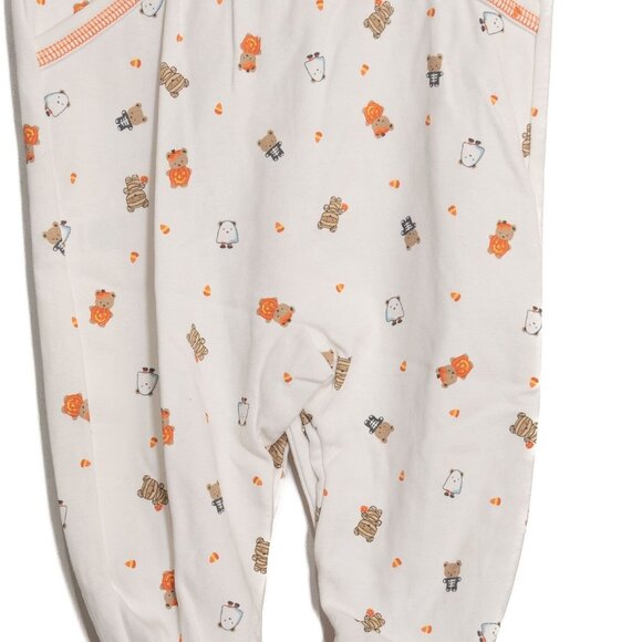 Halloween-Themed Baby Onesie Pajamas Size 6M By Carters White & Orange Cotton - Picture 8 of 8